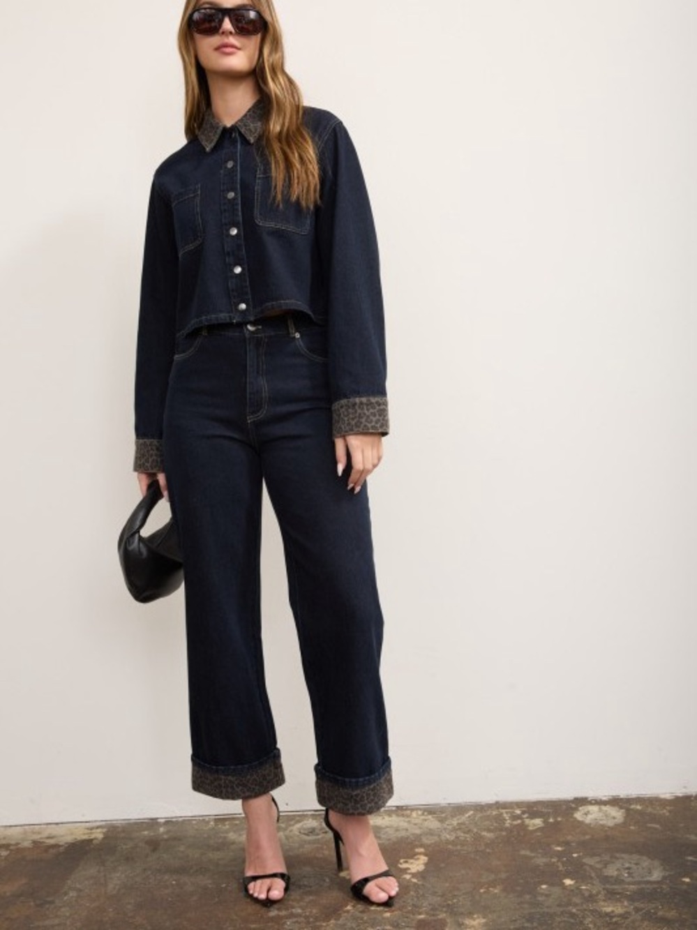 Dark Indigo High-Rise Wide Leg Jeans - Women's